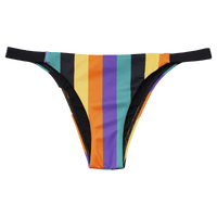 Striped Bikini Bottom - Black/ Multi-apivisioscene