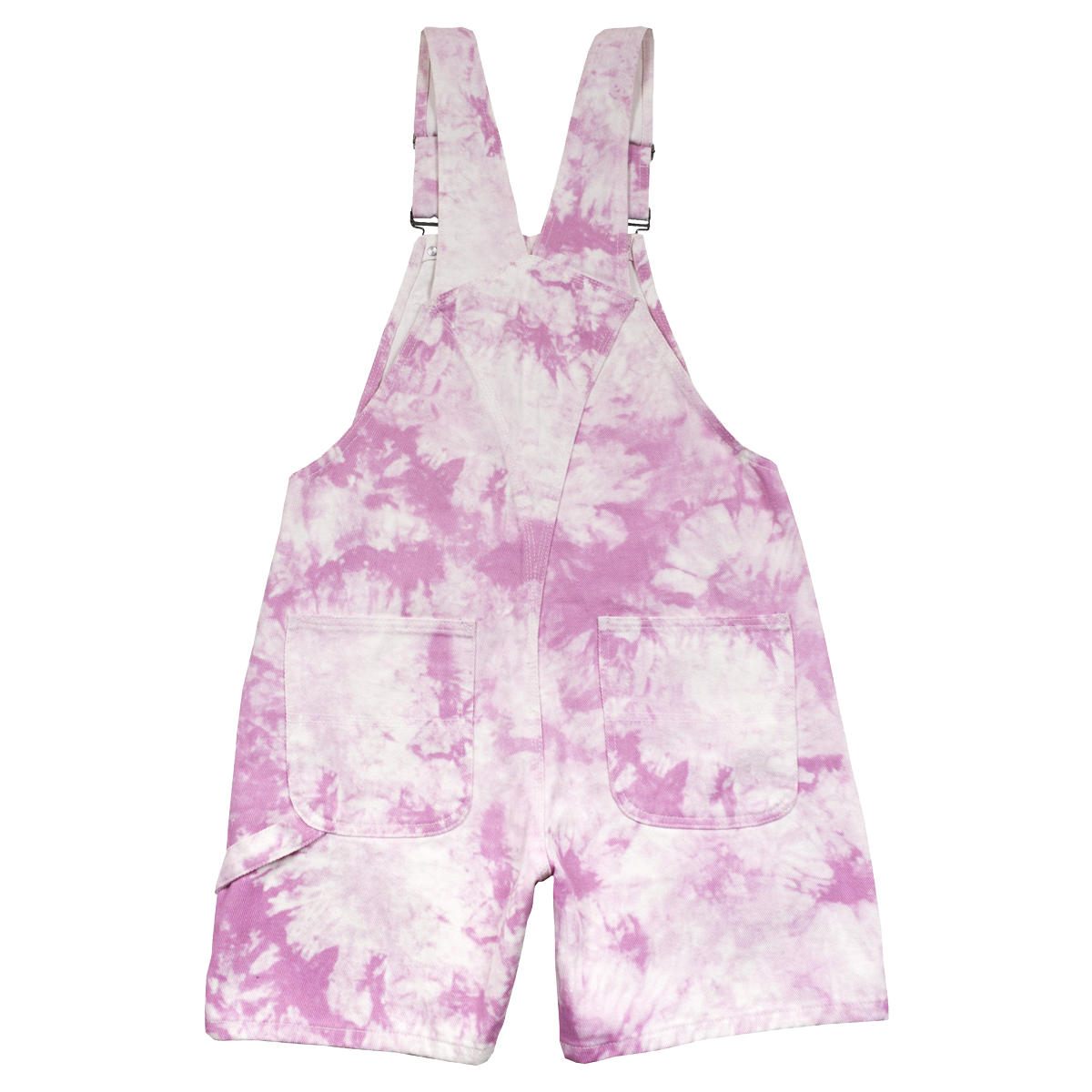 Women's Tie Dye Overalls - Pink/White-apivisioscene