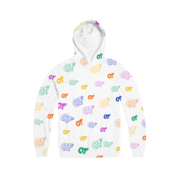 odd future pink and white hoodie