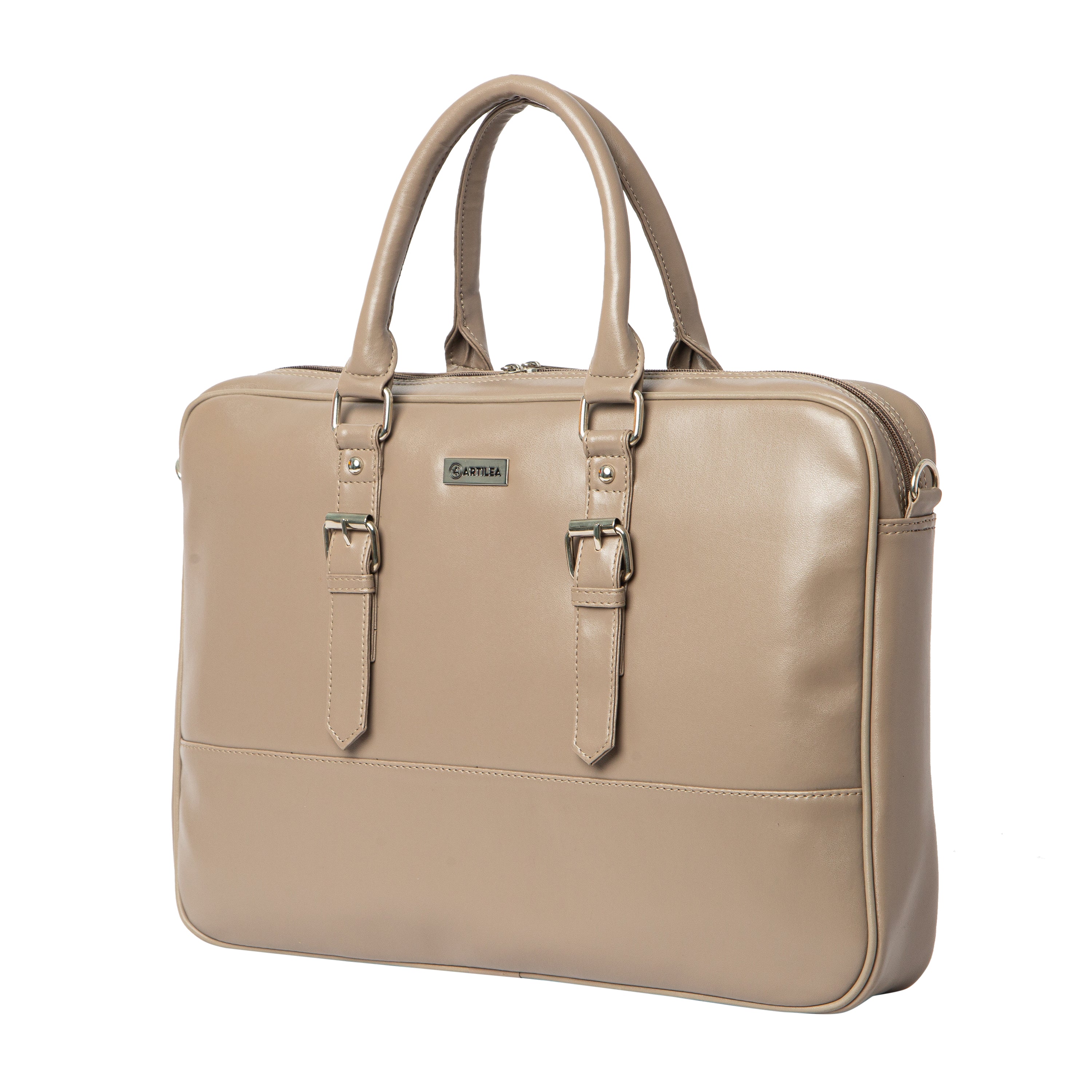 Artilea Beige Laptop Bag-image-2