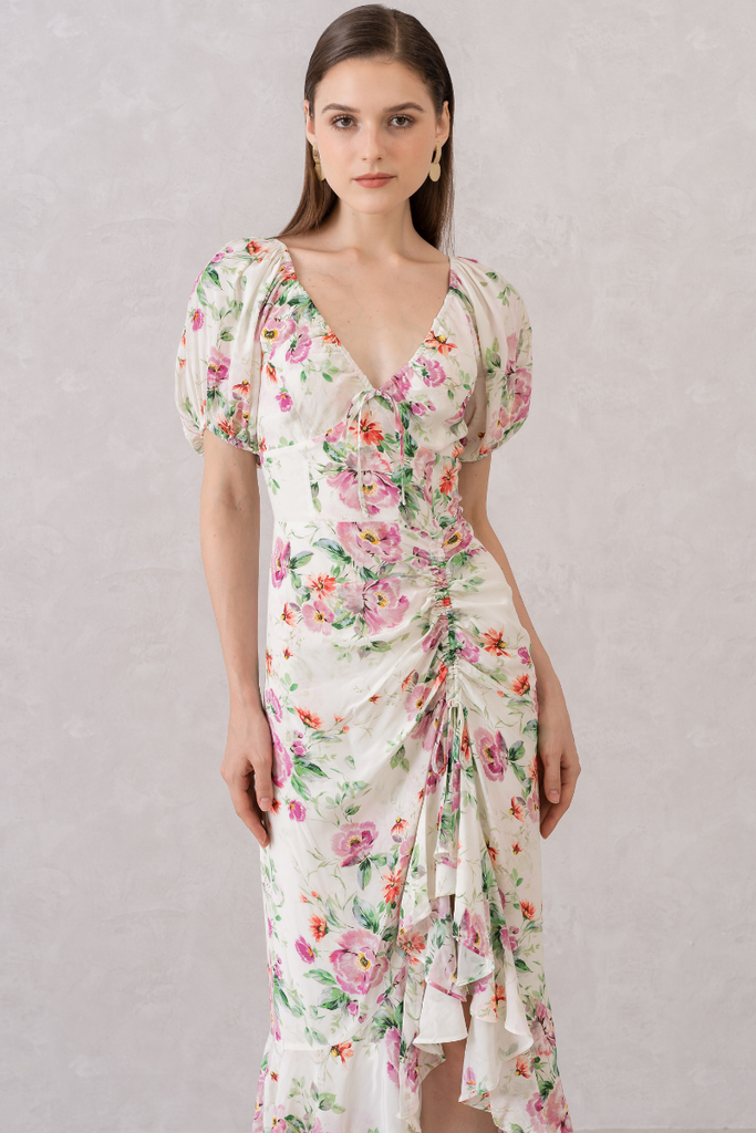 Women's Silk Dresses - Floral Print Dresses – YUMI KIM