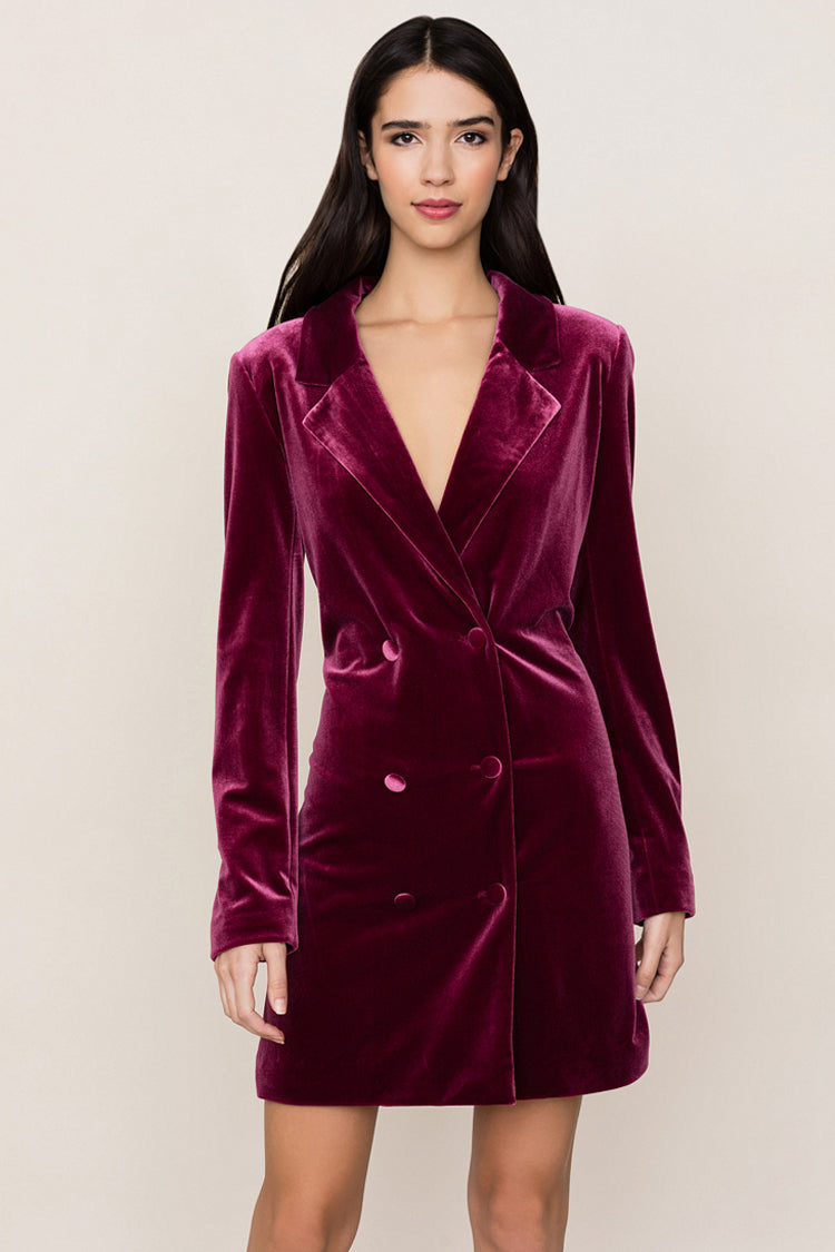 yumi kim velvet blazer dress