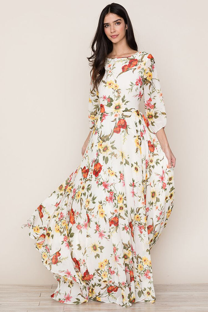 Woodstock Maxi Dress | Floral Print Maxi Dress – YUMI KIM