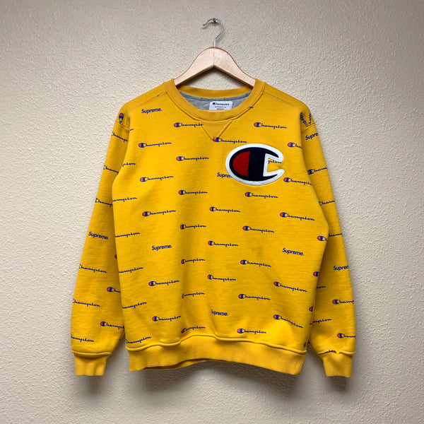 baby yellow champion crewneck