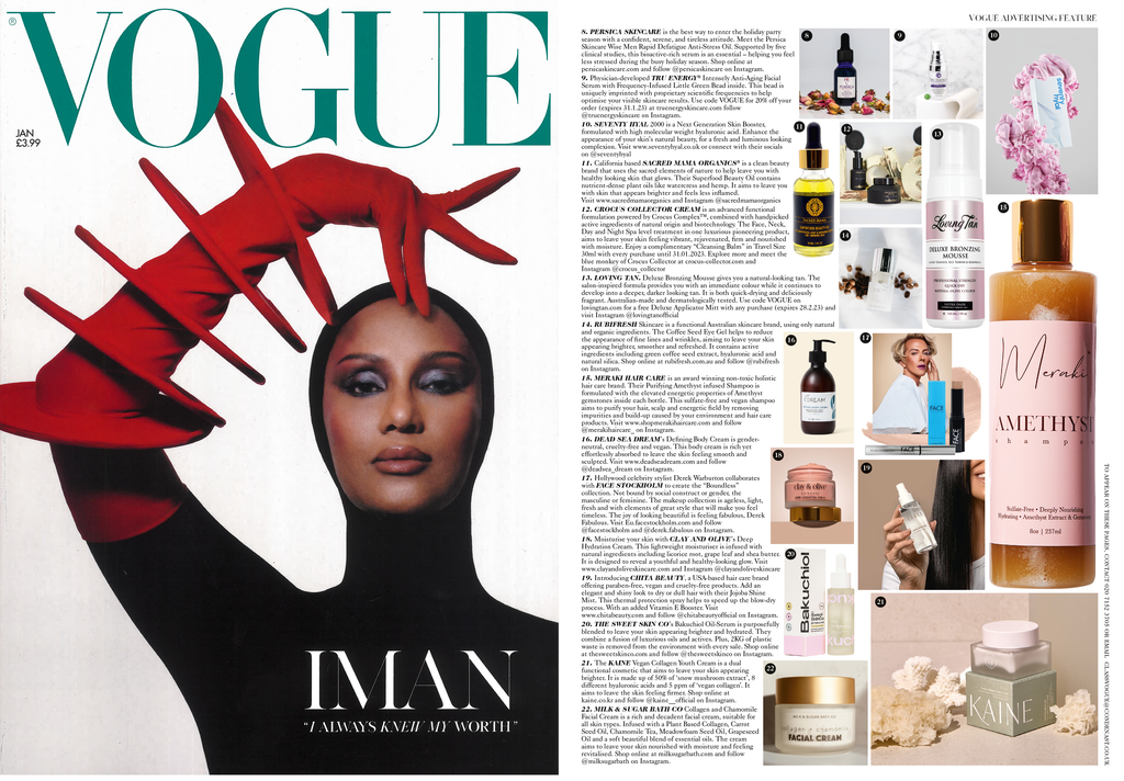 Vogue Crocus Collector Skincare Advertorial