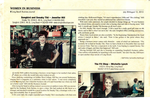 Women In Business article Songbird Boutique