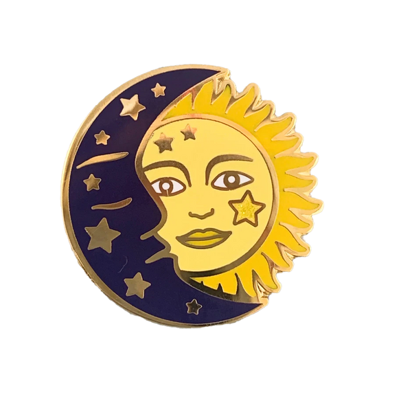 Sun and Moon Enamel Pin