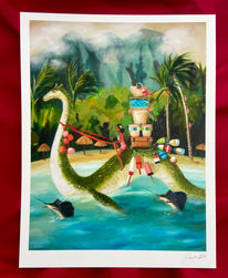 South Seas Serpent Art Print