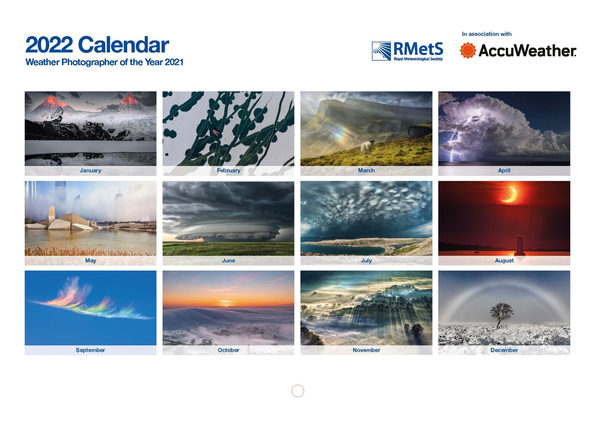 Rmets Weather Photographer Of The Year Calendar 2022 – Rmets Store