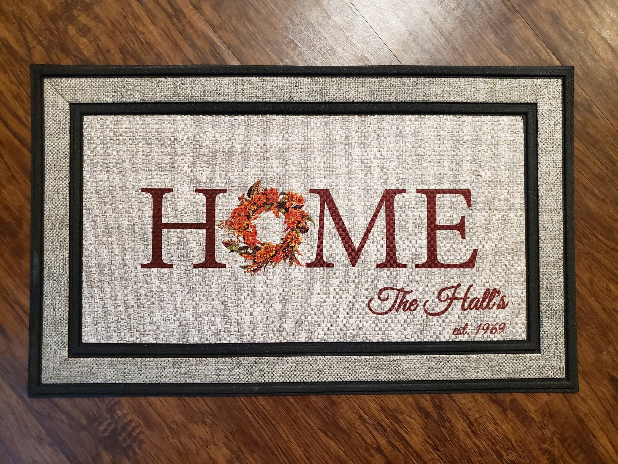 Thin Red Line Welcome Mat, Entry Mat, Fireman Home Mat, Home Decor, –  Amanda's Crafty Creations