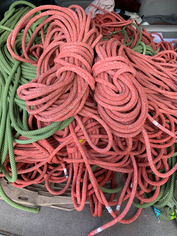 collecting-used-climbing-rope