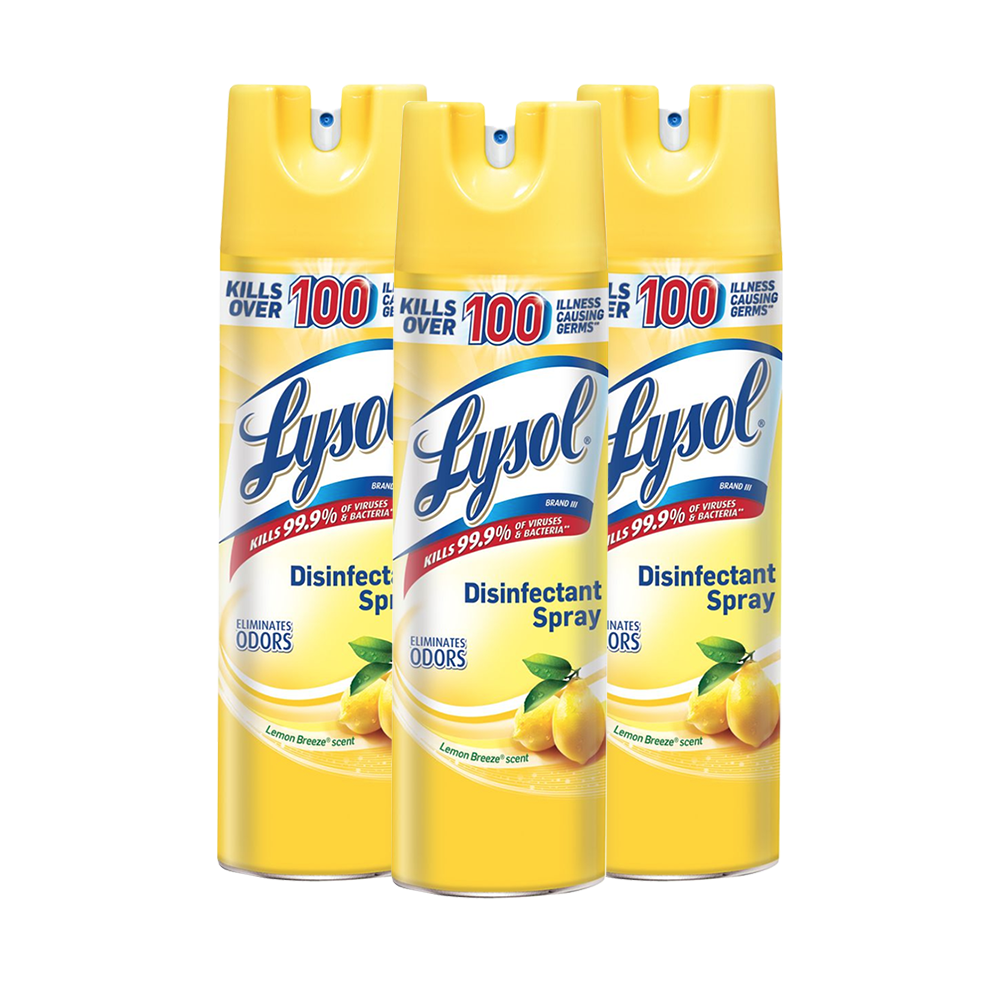 Lysol Disinfectant Spray Lemon 125oz Pack Of 3 Protectready Reviews On Judgeme 7340