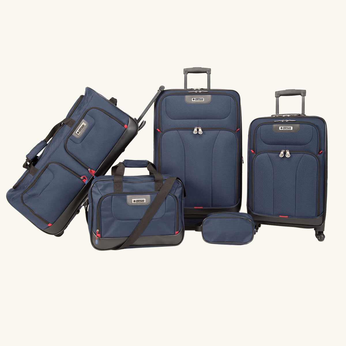 navy blue luggage