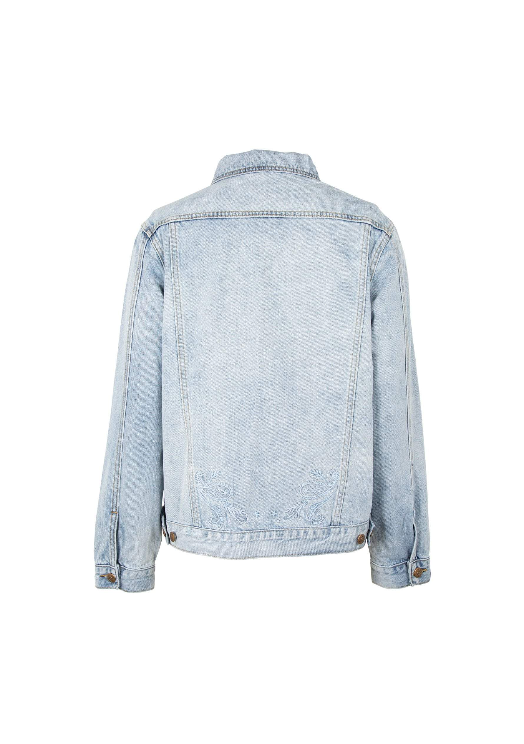 back of denim jacket