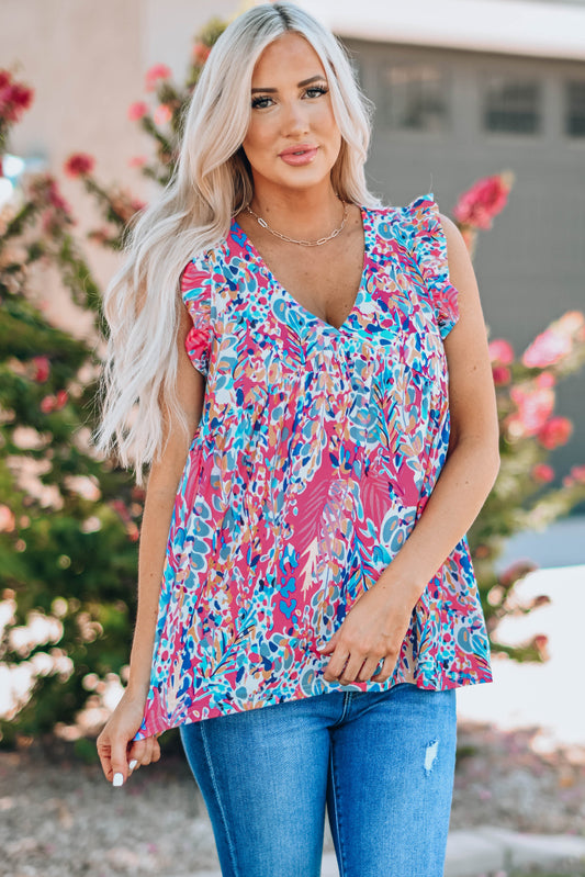 Forever Fine V-Neck Flounce Sleeve Blouse – Aimaleigh's Boutique