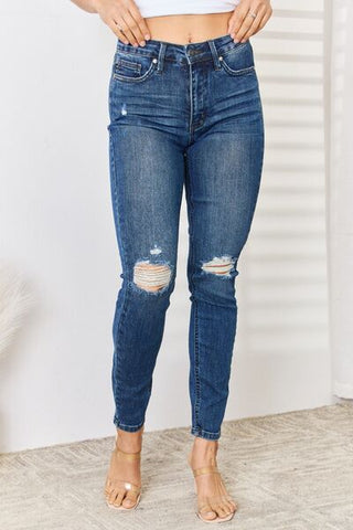 Judy Blue Espresso High Waist Tummy Control Flare Jeans - Boujee