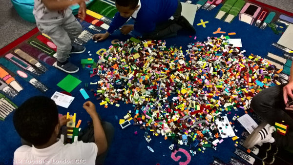 Trampoline - Lego story in the library