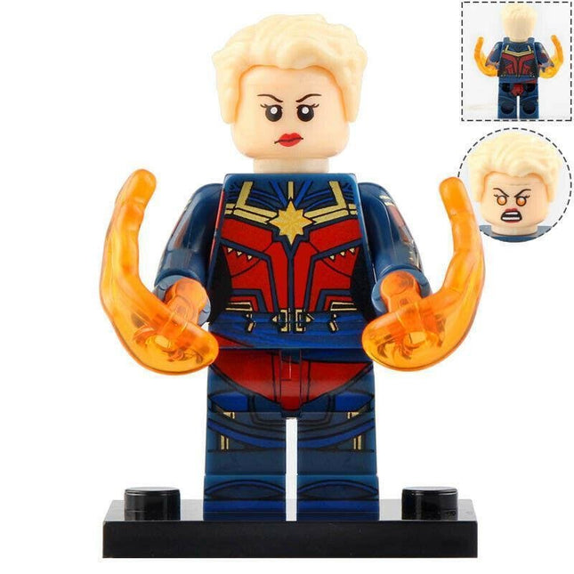 Captain Marvel Custom Marvel Superhero Minifigure – Minifigure Bricks