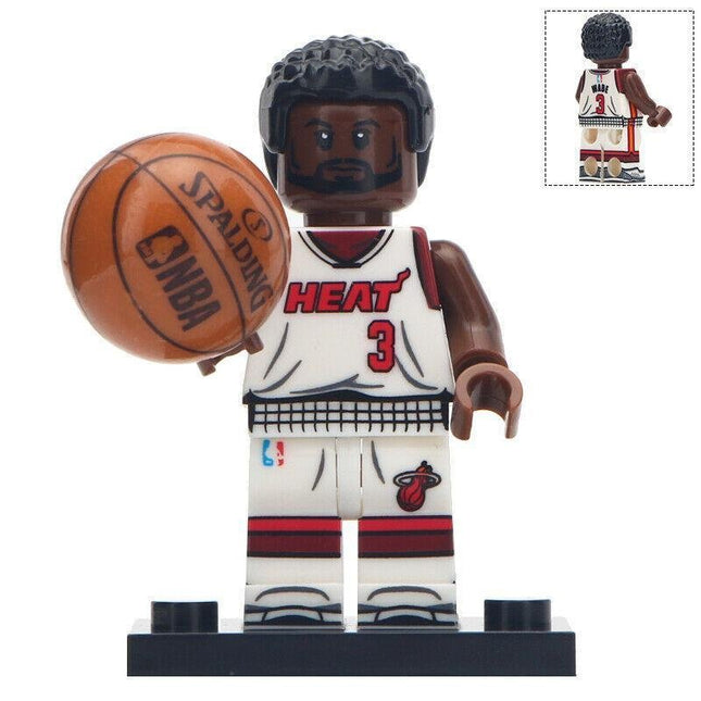 9 Compatible Lego Nba Basketball Star Dolls Jordan James Kobe Curry Wade  Assembled Building Blocks Minifigures