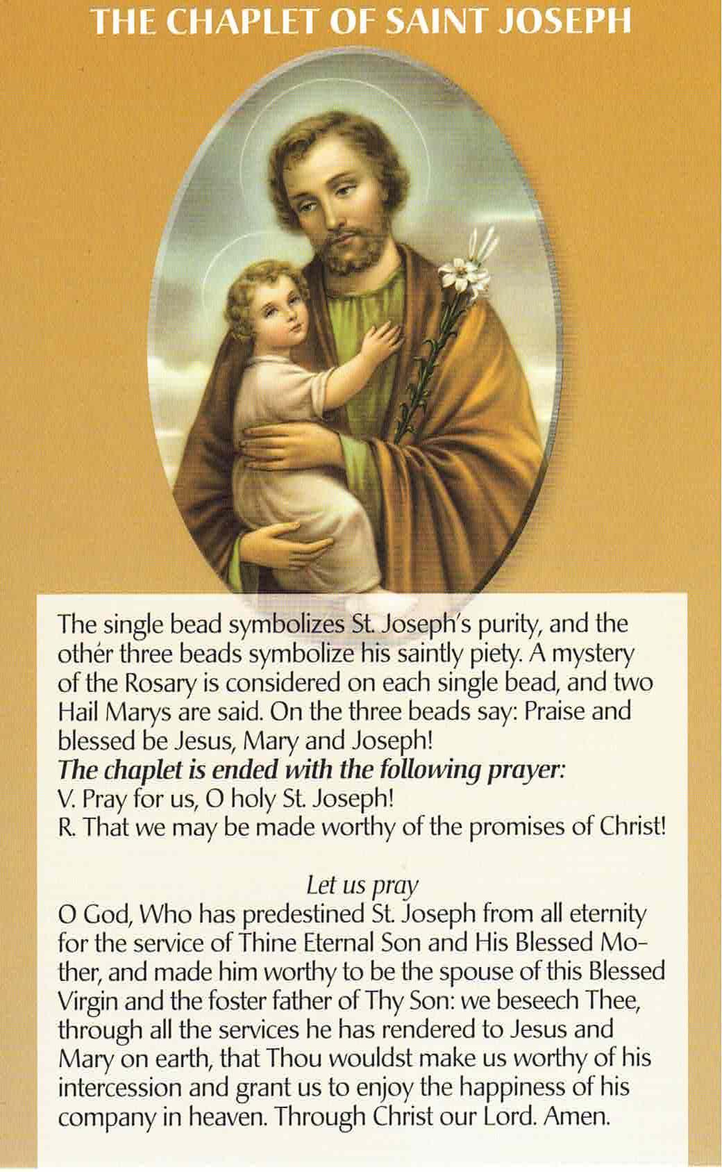 Chaplet of St. Joseph – Marian Devotional Movement