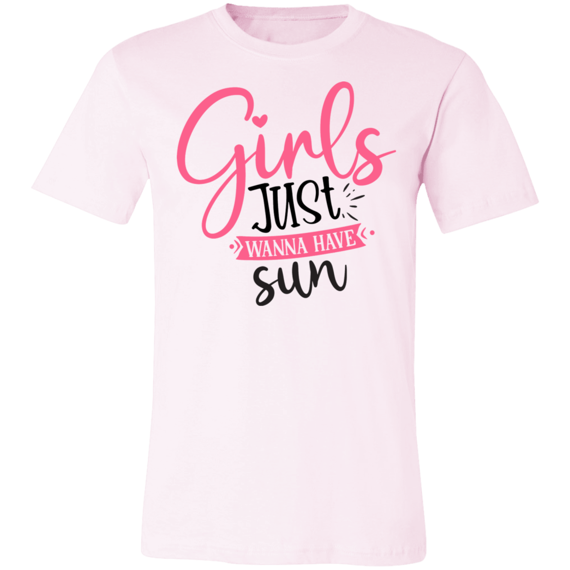 Girls Just Wanna Have Sun Glitter Girls' Beach Shirt L