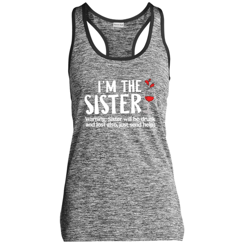 LST396 Sport-Tek Ladies' Moisture Wicking Electric Heather Racerback Tank