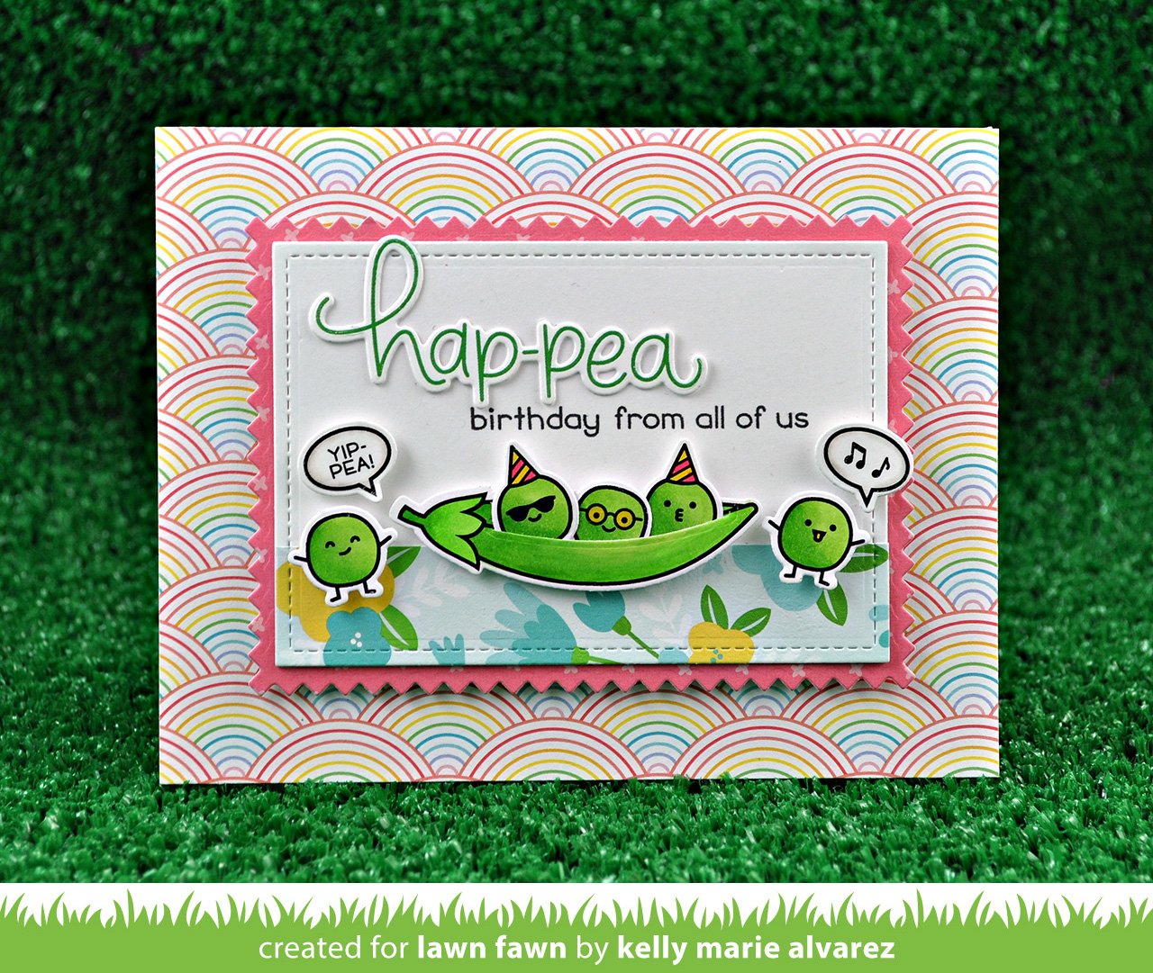 Lawn Fawn be hap-pea  ̹ ˻