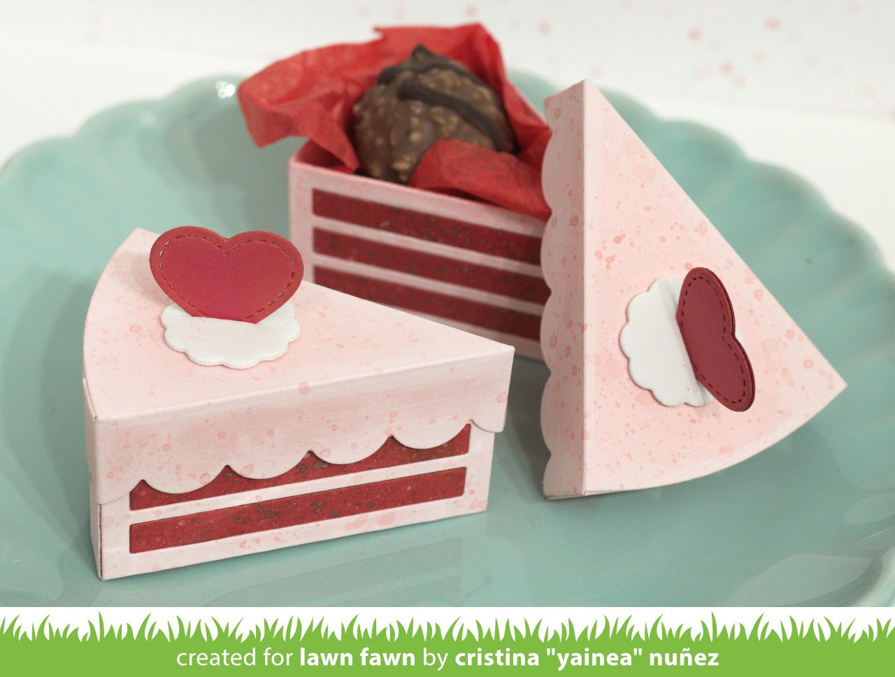 Lawn Fawn cake slice box  ̹ ˻