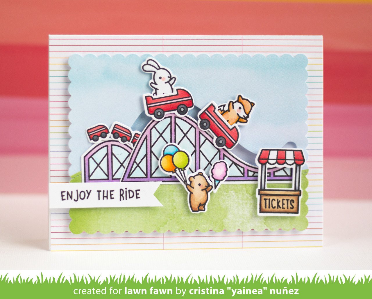 Lawn Fawn Coaster Critters Slide On Over  ̹ ˻