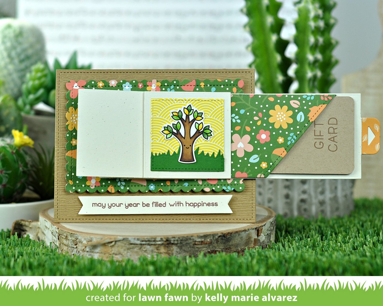 Lawn Fawn Diagonal Gift Card Pocket  ̹ ˻
