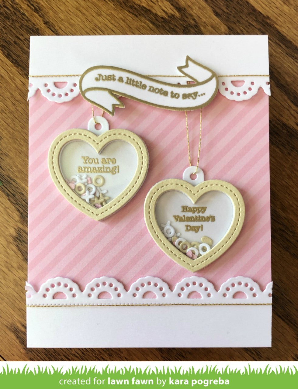 Lawn Fawn Heart Shaker Gift Tag  ̹ ˻