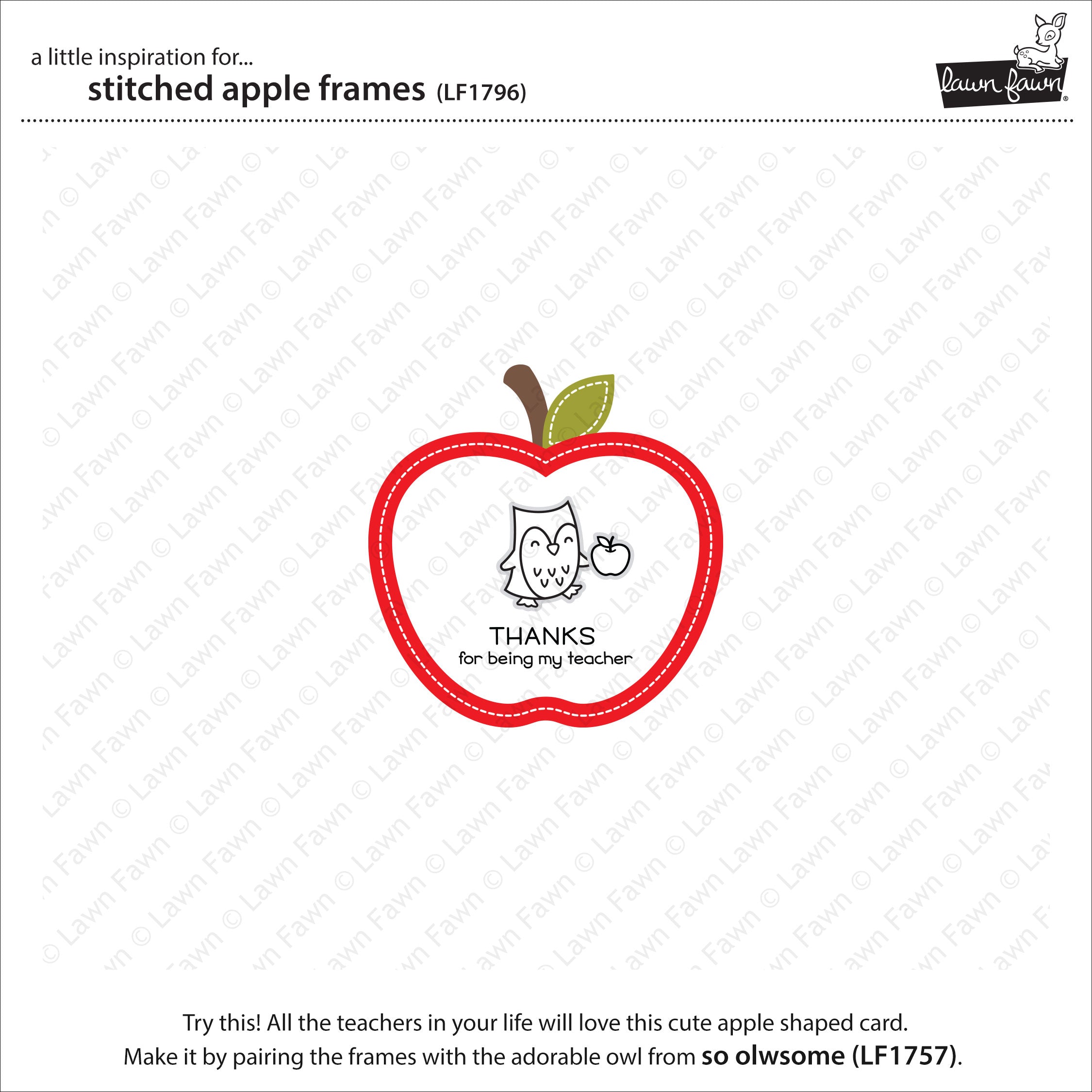 Lawn Fawn Stitched Apple Frames  ̹ ˻