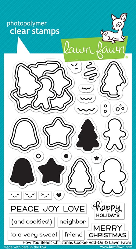 Lawn Fawn how you bean? christmas cookie add-on stamp set