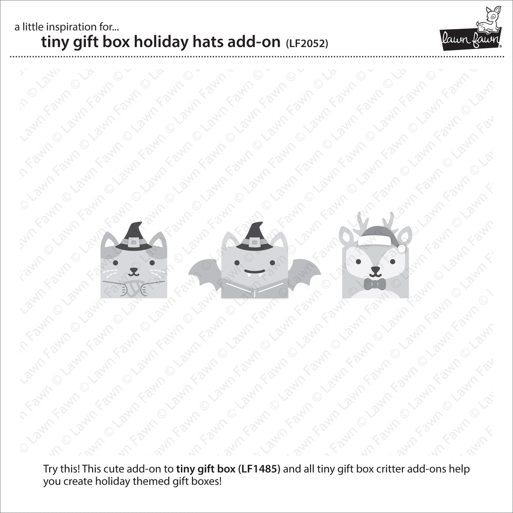 Lawn Fawn Tiny Gift Box Holiday Hats Add-On  ̹ ˻