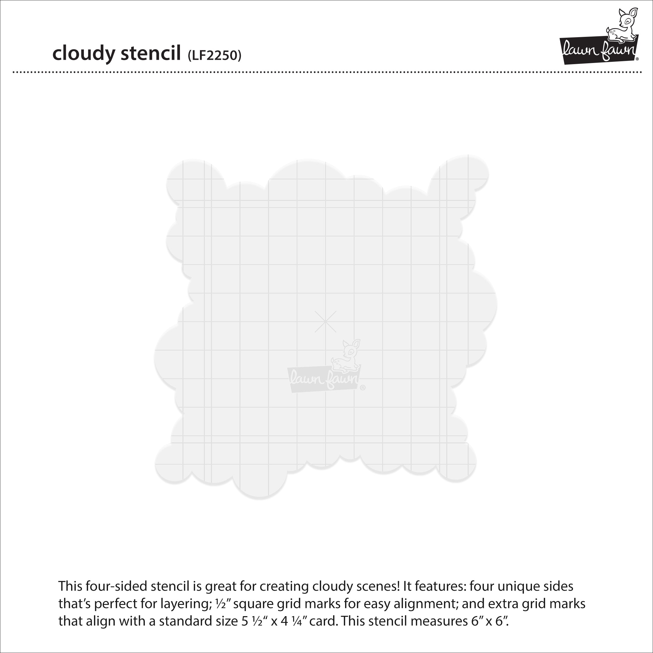 cloudy stencil | Lawn Fawn