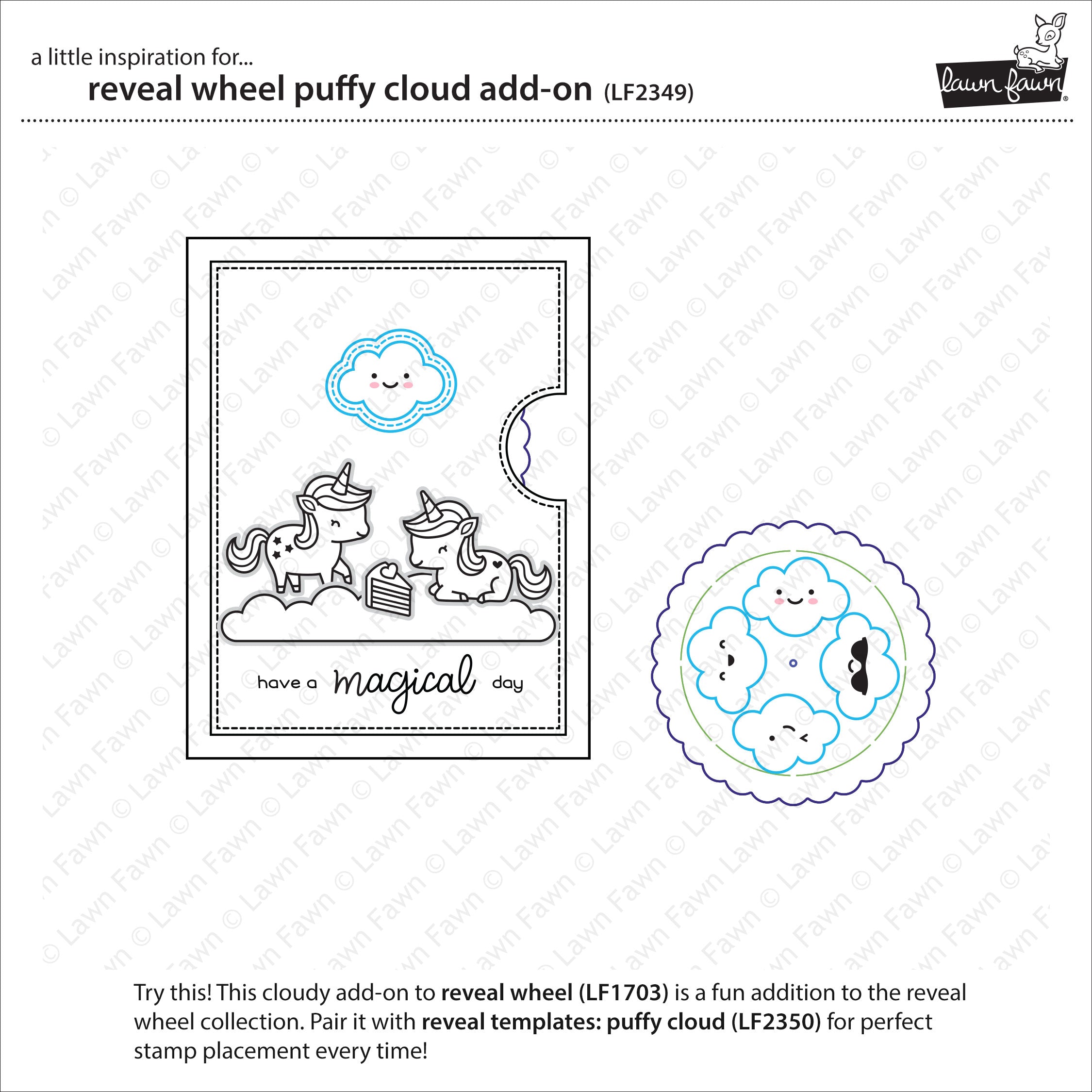 reveal wheel puffy cloud add-on | Lawn Fawn