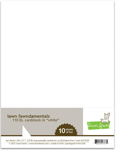 110 Lb Cardstock White Lawn Fawn