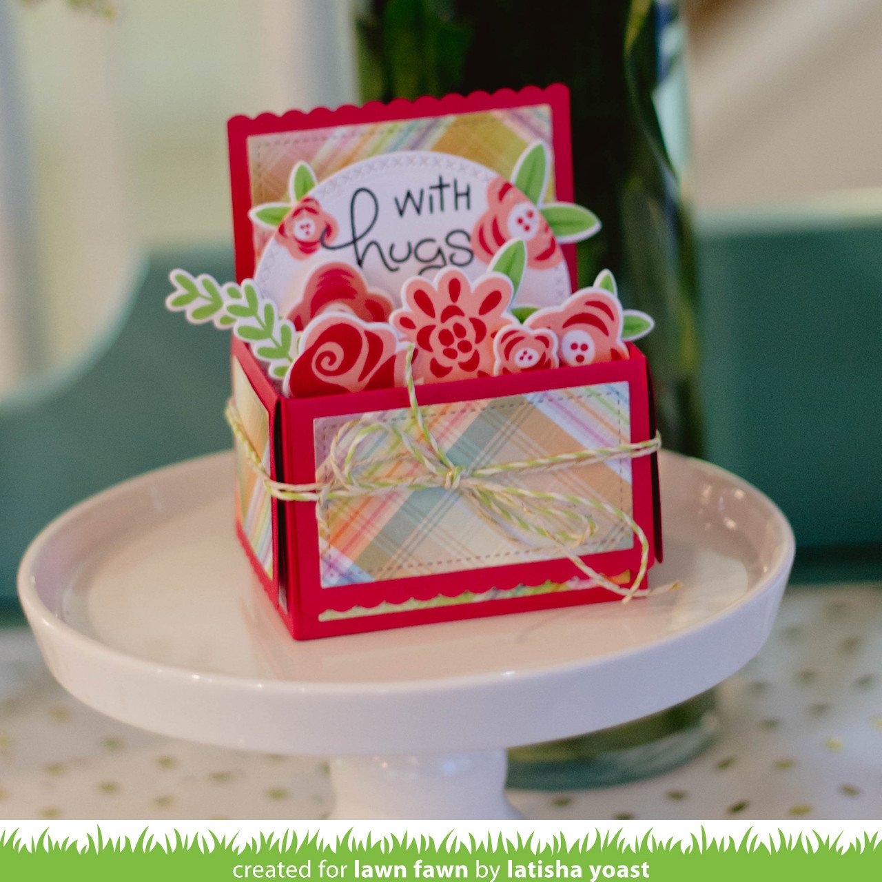 Lawn Fawn Scalloped Box Card Pop-Up  ̹ ˻