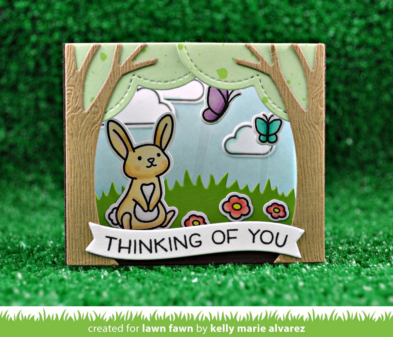 Lawn Fawn  Shadow Box Card Park Add-On  ̹ ˻