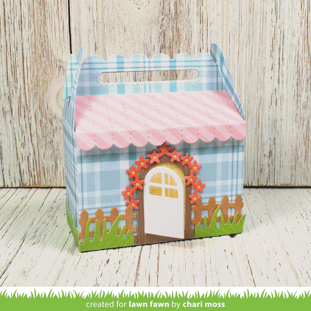 Lawn Fawn Scalloped Treat Box Spring House Add-On  ̹ ˻