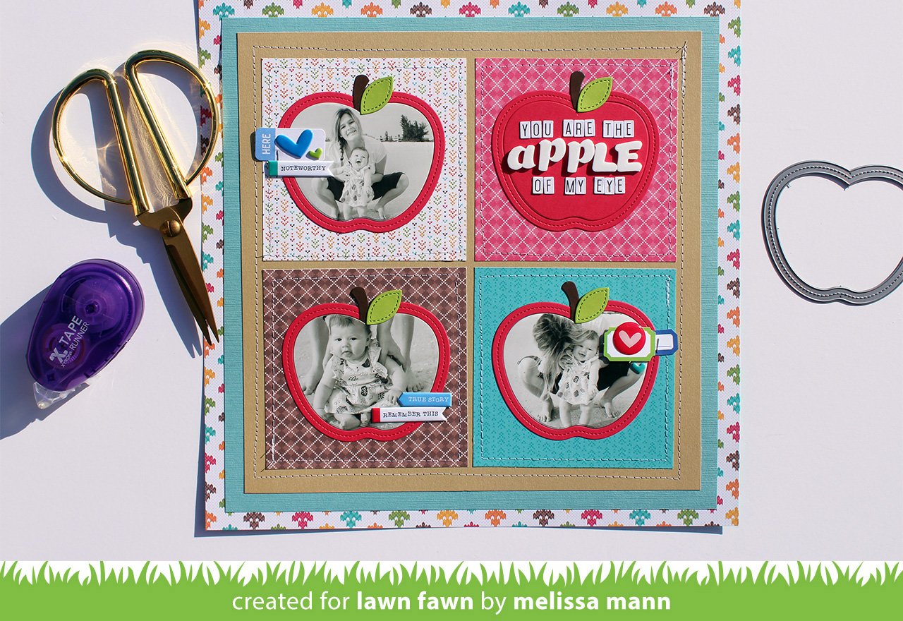 Lawn Fawn Stitched Apple Frames  ̹ ˻