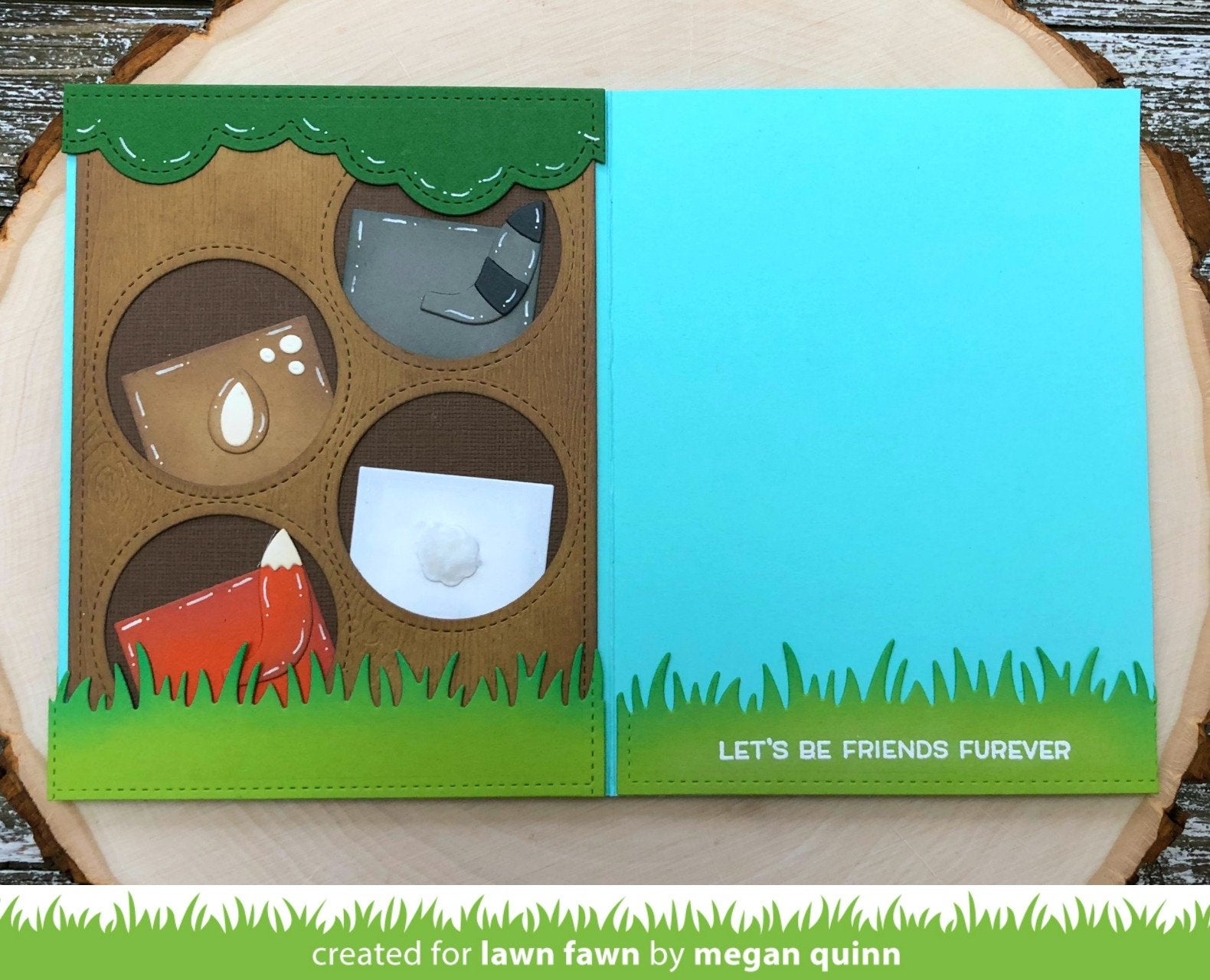 Lawn Fawn Tiny Gift Box With Raccoon & Fox Add-On  ̹ ˻