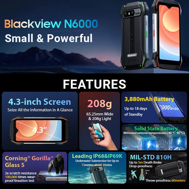 Blackview BV9300 Rugged Laser Range Finder 15080mAh Battery 12GB RAM+256GB  6.7in 120Hz Screen – NOCO