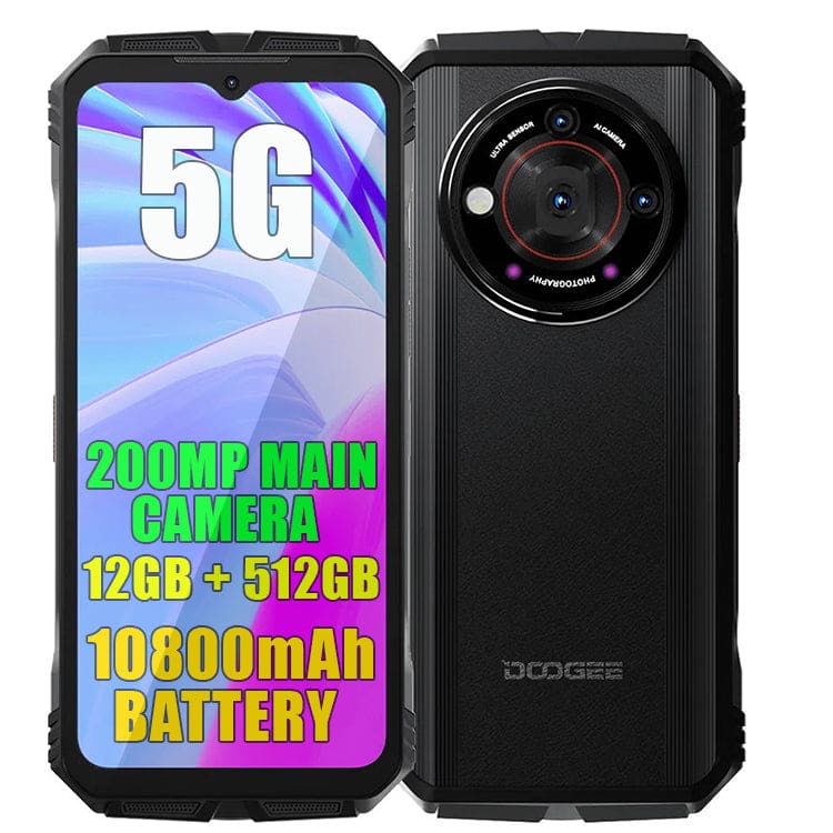 Telefono DOOGEE V30 PRO 5G , Cámara De 200MP, Dimensity 7050, 6,58,  10800mAh, 32 RAM + 512 ROM - 1RUGGED