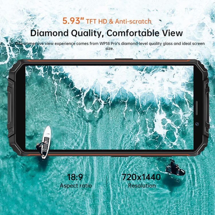 Oukitel WP18 Pro 4G Rugged Phone Huge 12500mA Battery 4GB RAM+64GB