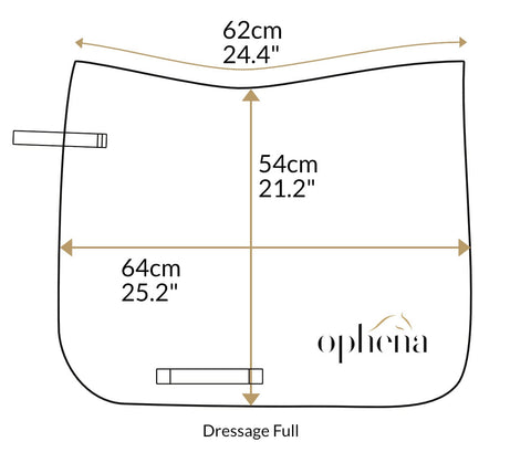 Größen der Schabracke Ophena Evolution Dressage Full