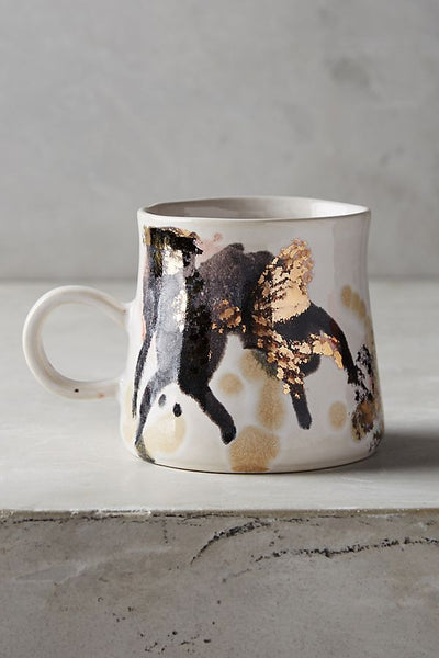 chic gold and black coffee mugs