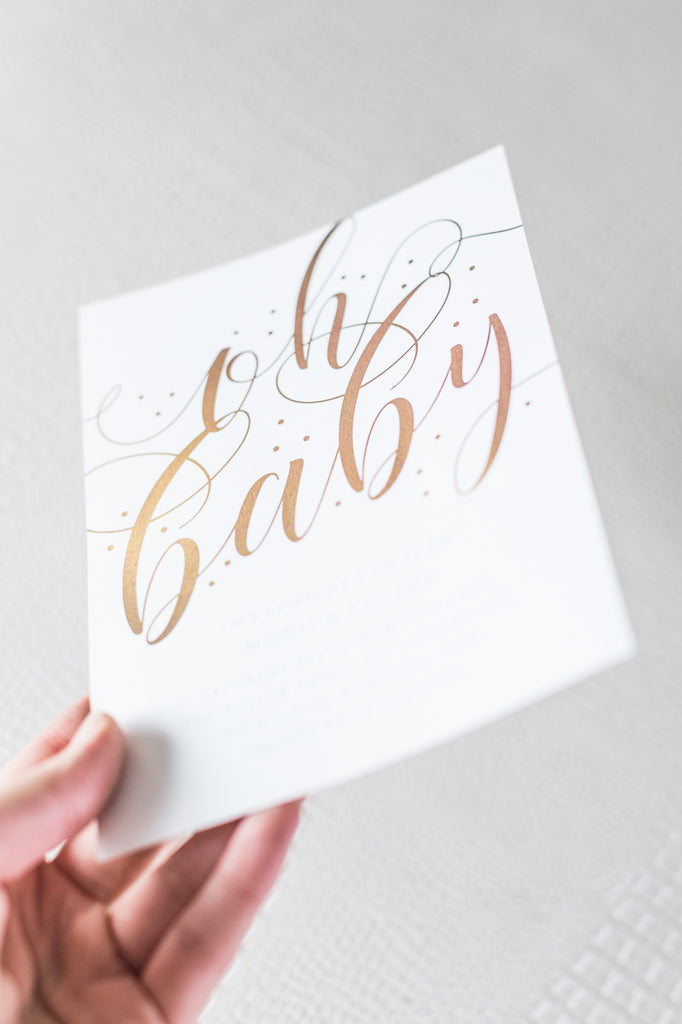 Foil Baby Shower Invitations