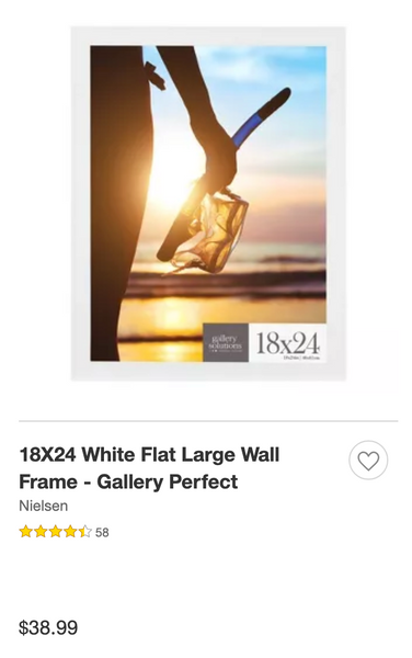 18x24 white frame