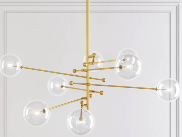 Modern glam gold lighting fixture